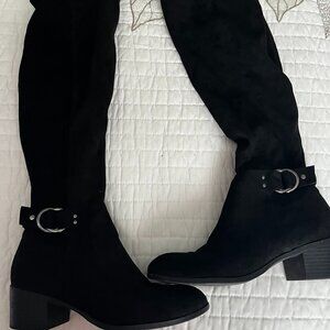 Velvet Knee High Boots.  Size 6.5